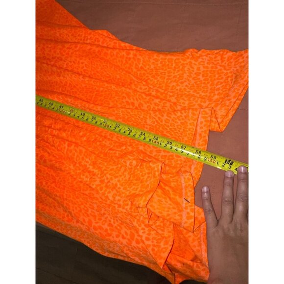 PITUSA Grecian V Neckline Sleveless Women's Maxi Dress Size M Tangerine - Picture 10 of 11